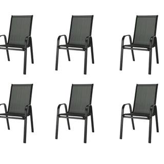 IWHOME  Záhradná stolička VALENCIA 2 čierna,  stohovateľná IWH-1010010 sada 6ks značky IWHOME