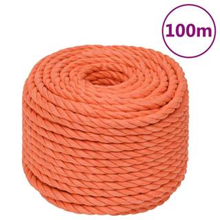 Vidaxl Pracovné lano oranžové 24 mm 100 m polypropylén