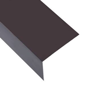 Vidaxl Lišty v tvare L 90° 5 ks,  hliník,  hnedé 170 cm,  100x50 mm