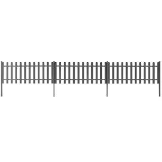 Vidaxl Latkový plot so stĺpikmi 3 ks,  WPC 600x60 cm