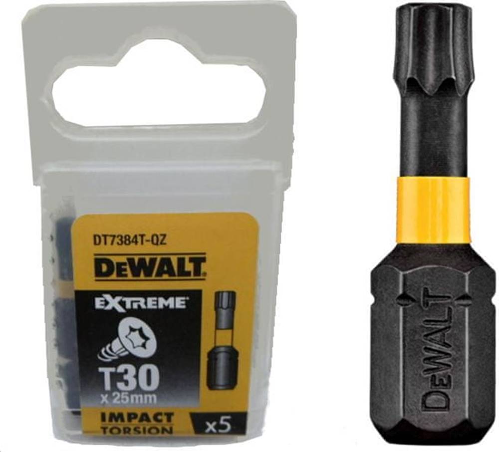 DeWalt  Rázový bit T30X50 /5 ks. Extrémne nárazové krútenie značky DeWalt