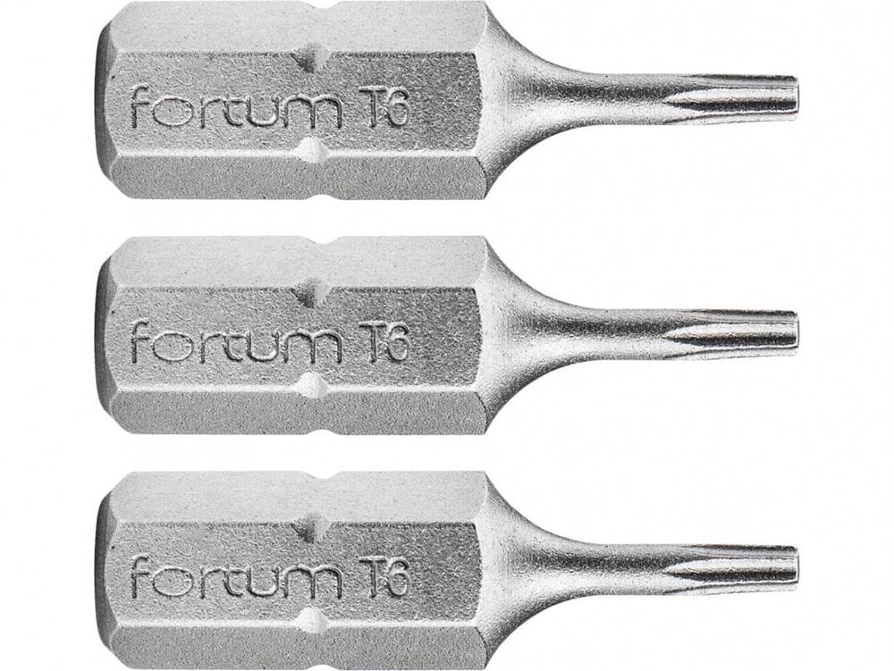 Fortum  Hrot TORX,  sada 3ks,  T 6x25mm,  S2 značky Fortum