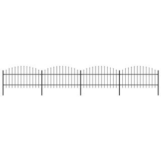 Vidaxl  Záhradný plot s hrotmi,  oceľ (1-1, 25)x6, 8 m,  čierny značky Vidaxl