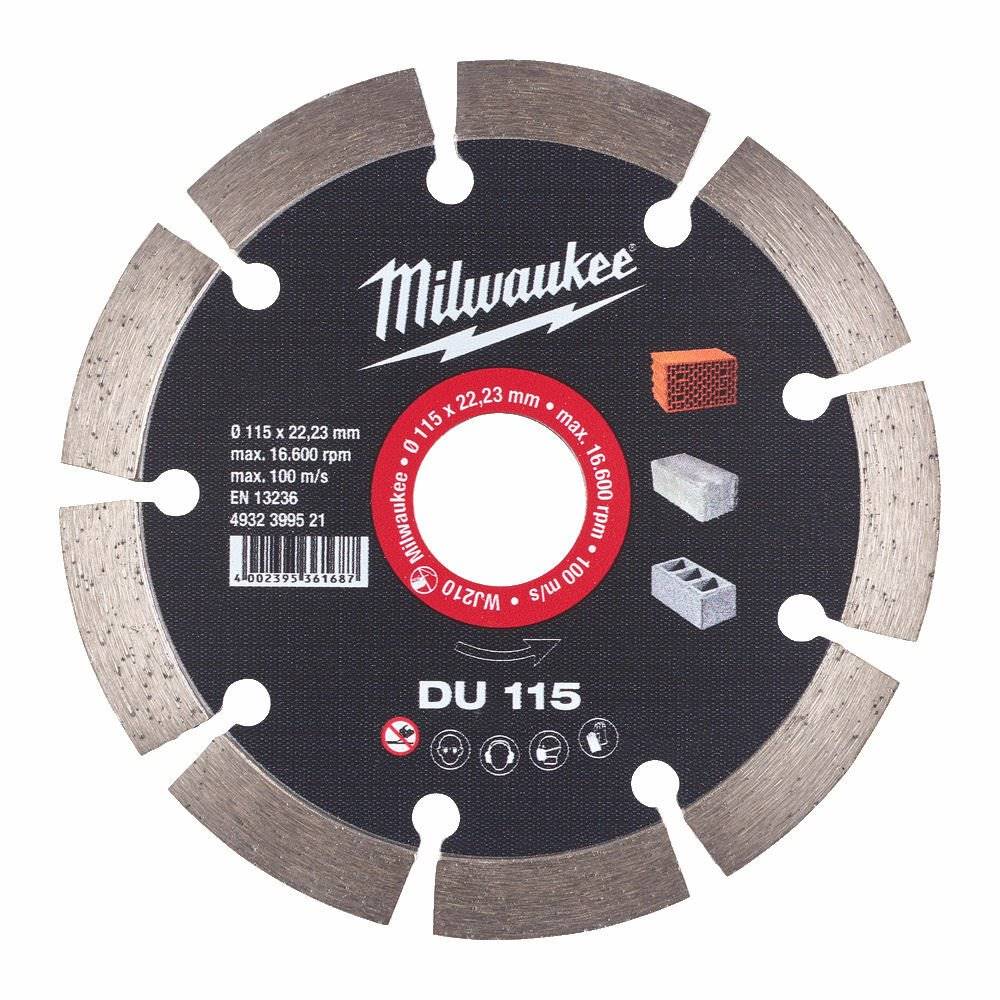 Milwaukee   Diamantový kotúč DU 115 × 22, 2 mm značky Milwaukee