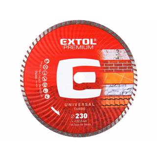 Extol Premium Kotúč rezný diamantový Turbo,  230mm,  EXTOL PREMIUM
