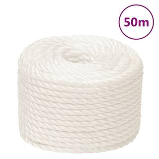 Vidaxl Pracovné lano biele 24 mm 50 m polypropylén