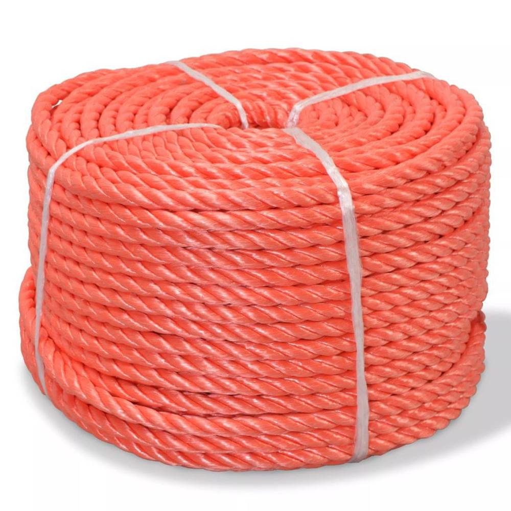 Vidaxl  Oranžové krútené lano z polypropylénu,  12 mm,  100 m značky Vidaxl