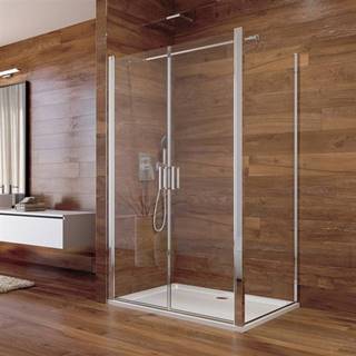 Mereo  Lima sprchovací kút,  90x120x190 cm,  lietacie dvere a pevný diel,  sklo číre CK88523K -  značky Mereo