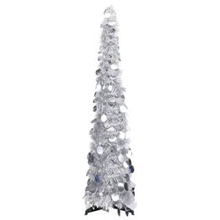 Vidaxl  Rozkladací umelý vianočný stromček strieborný 120 cm PET značky Vidaxl
