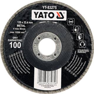 YATO  Kotúč lamelový brúsny na kov 125x22,  4mm P40 značky YATO