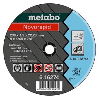 Metabo  NOVORAPID Rezný kotúč 115 x 1, 0 x 22, 23 INOX,  TF 41,  616270000 značky Metabo
