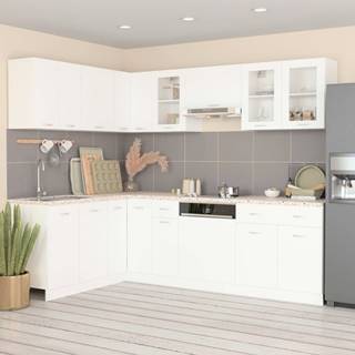 Vidaxl 11-dielna súprava kuchynských skriniek,  biela,  drevotrieska