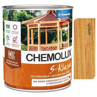 Chemolak  S1040 Chemolux S-Klasik 0211 orech 0, 75l - matná ochranná lazúra na drevo značky Chemolak