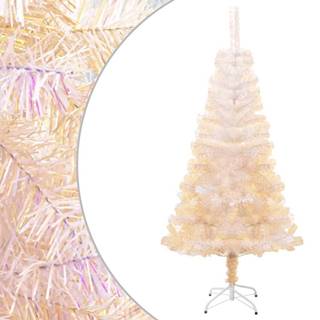Vidaxl Umelý vianočný stromček s dúhovými vetvičkami biely 120cm PVC