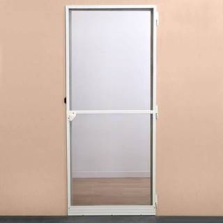 VERVELEY Sieťové dvere na pántoch,  H220 cm x D100 cm,  Biely hliník
