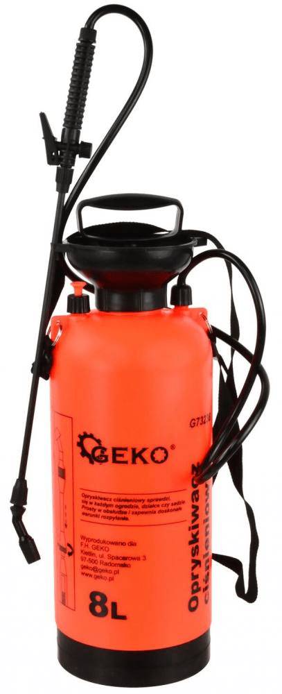 GEKO  Postrekovač ručný tlakový 8 litrov oranžový značky GEKO