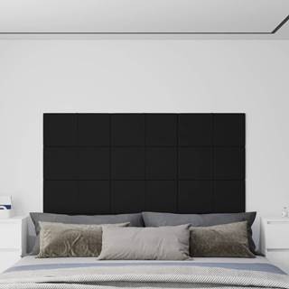 Vidaxl Nástenné panely 12 ks čierne 60x30 cm látka 2, 16 m²