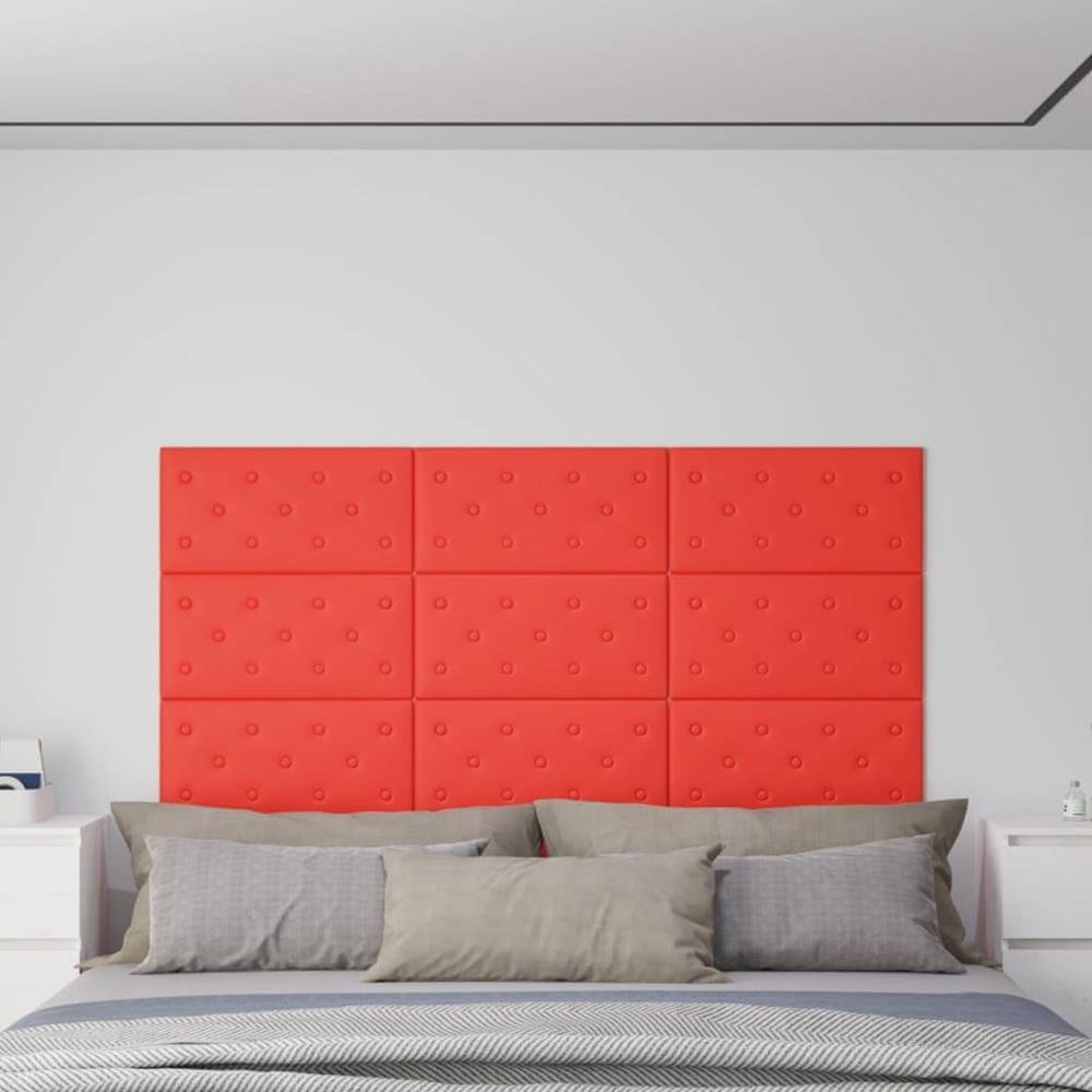 Vidaxl  Nástenné panely 12 ks červené 60x30 cm umelá koža 2, 16 m² značky Vidaxl