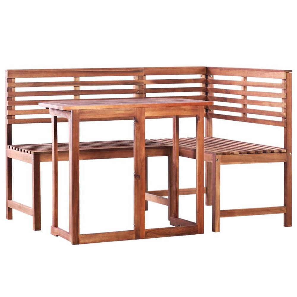 Petromila  vidaXL Balkónový stôl a rohová lavica 2 kusy,  masívne akáciové drevo značky Petromila
