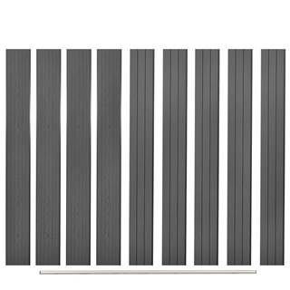 Petromila vidaXL Náhradné plotové dosky 9 ks,  WPC,  170 cm,  sivé
