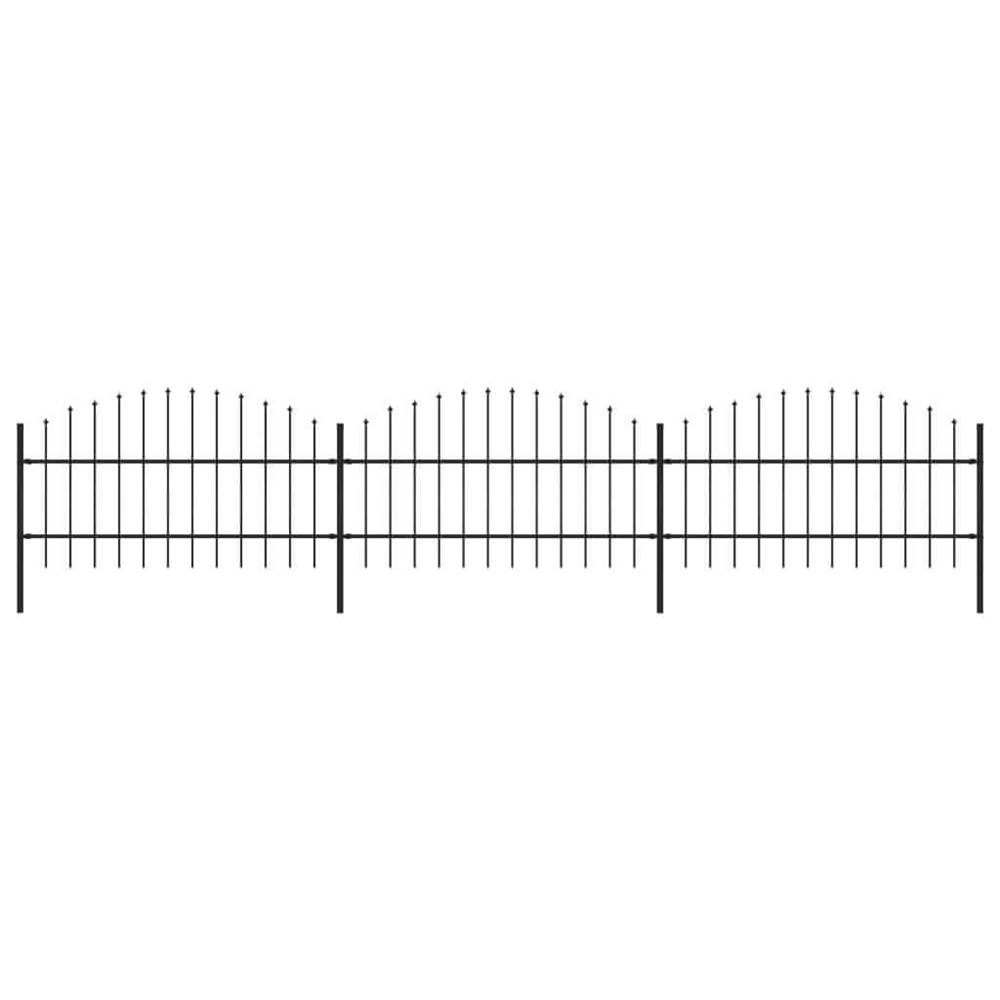 Petromila  vidaXL Záhradný plot s hrotmi,  oceľ (0, 75-1)x5, 1 m,  čierny značky Petromila