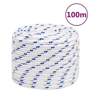 Vidaxl Lodné lano biele 18 mm 100 m polypropylén