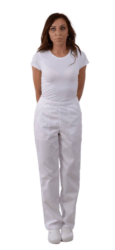 BORTEX  Nohavice na gumu biele dámske (zmesový materiál) značky BORTEX