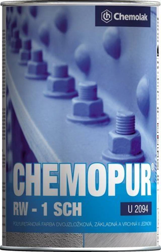 Chemolak  CHEMOPUR RW U 2094 - Polyuretánová dvojzložková polomatná farba RAL 5000 - fialovomodrá 0, 8 L značky Chemolak