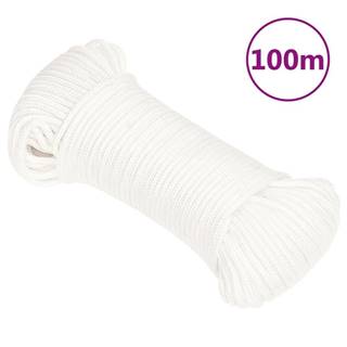 Vidaxl Lodné lano biele 3 mm 100 m polypropylén