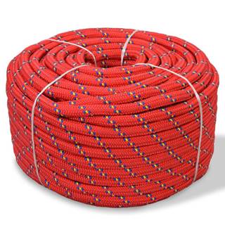 Vidaxl Lodné lano,  polypropylén,  6 mm,  100 m,  červené