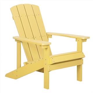 Beliani Záhradná stolička v žltej farbe ADIRONDACK