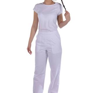BORTEX  Nohavice na pevný pás- dámske - biele (100% bavlna) značky BORTEX