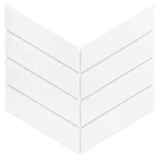 DUNIN Mozaika Royal Chevron White Matt - cena za 1 kus 318.5 x 224mm,  14.08 ks / m2
