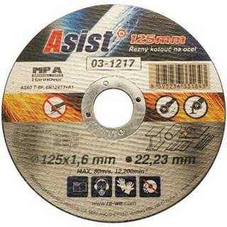 ASIST  Kotúč rezný na kov 125x22, 23x1, 6mm značky ASIST