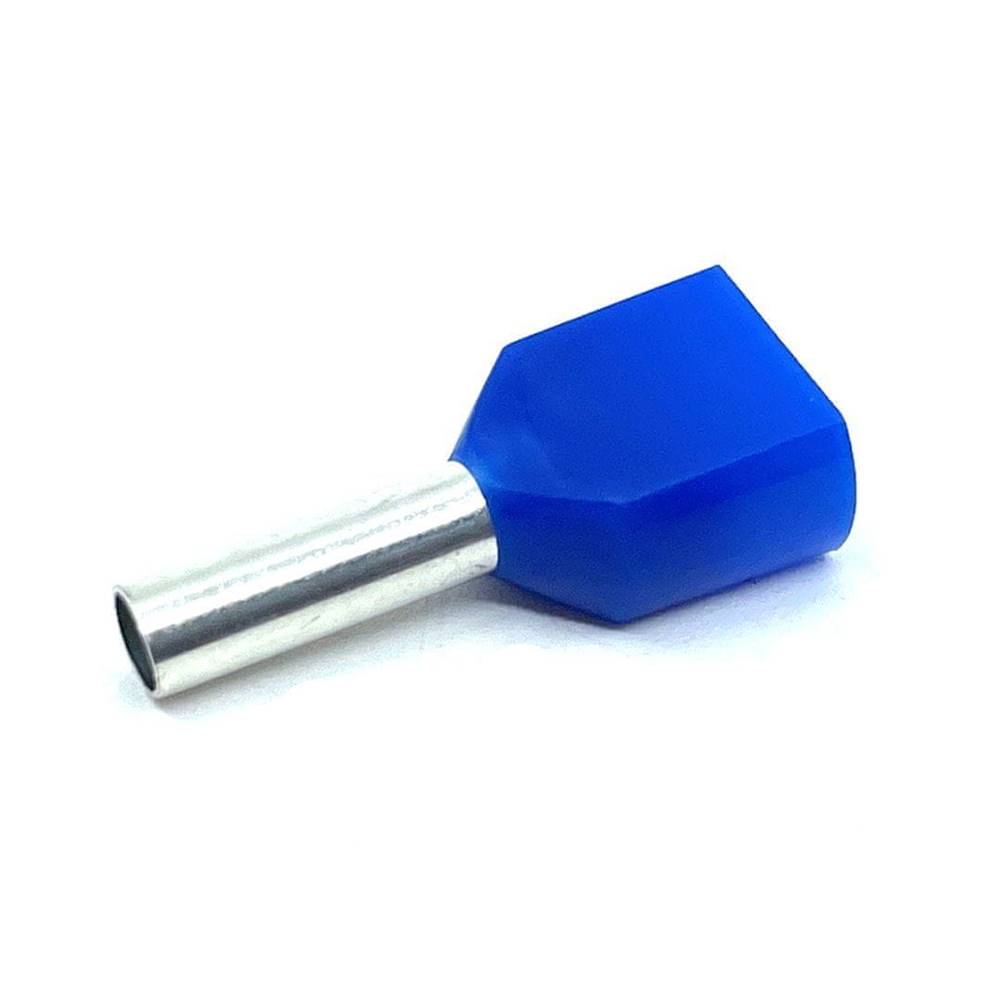 Tracon Electric  Dvojitá izolovaná káblová dutinka modrá 2×2, 5mm2 / L=20mm 100 ks značky Tracon Electric