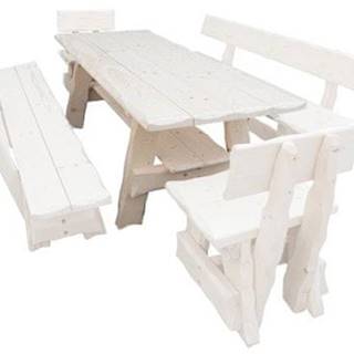eoshop Záhradný stôl MO266,  smrek masív (Farba dreva: Dub + Lak)