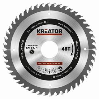 Kreator KRT020409 - Pílový kotúč na drevo 160mm,  48T